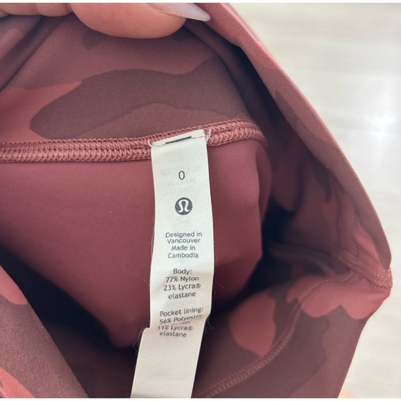 Lululemon Wunder Train High-Rise Crop Leggings 23" Heritage 365 Camo Brier Rose - Picture 9 of 15